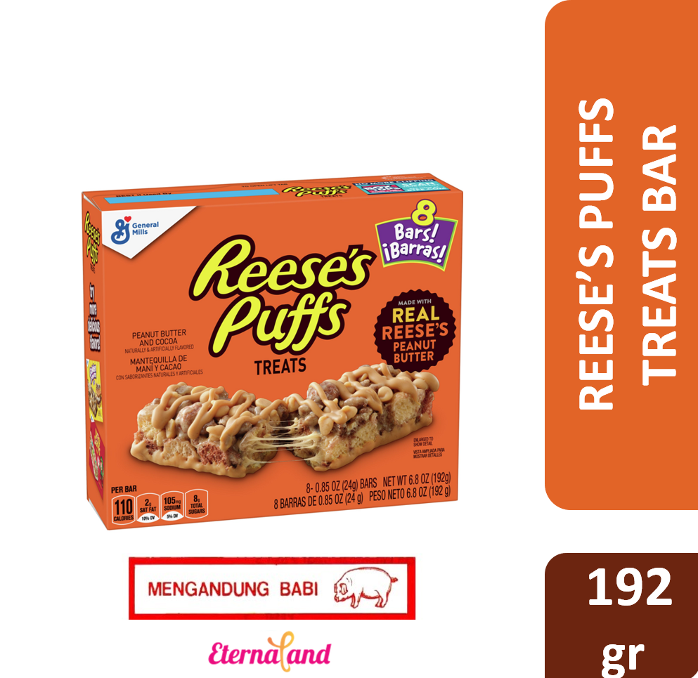 Reese's Puffs Treats 8 Bar 6.8 oz