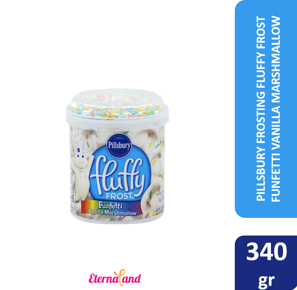 Pillsbury Frosting Fluffy Frost Funfetti Vanilla Marshmallow 12 oz