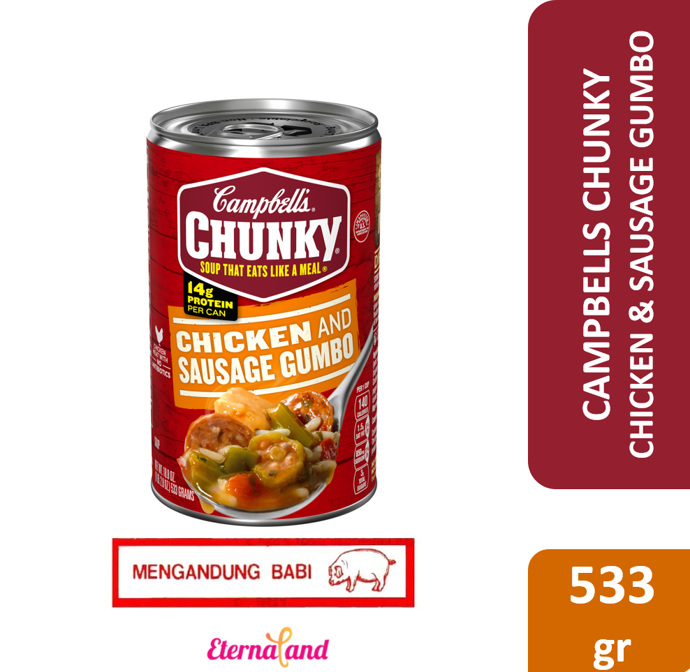 Campbells Chunky Chicken &amp; Sausage Gumbo 18.8 Oz