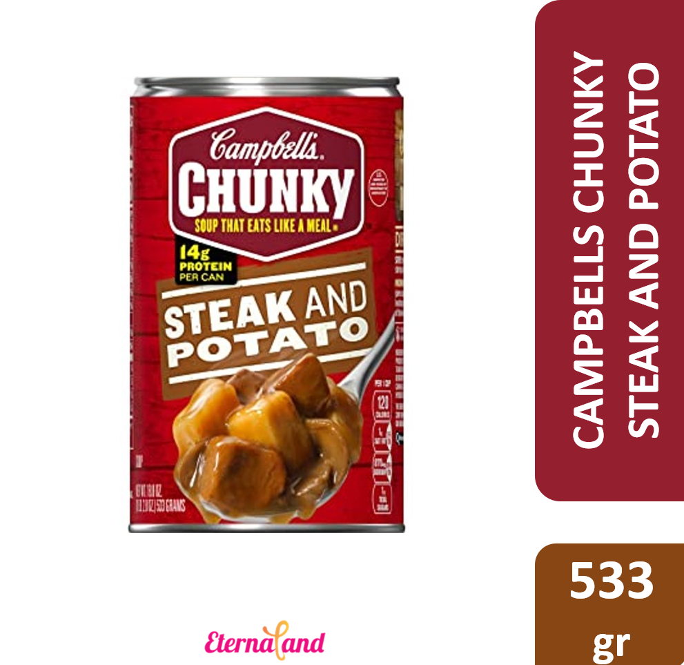 Campbells Chunky Steak and Potato Soup 18.8 oz