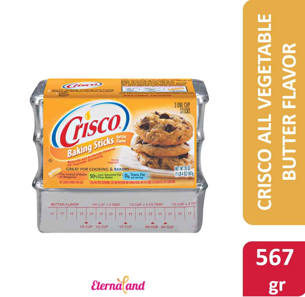 Crisco Butter All Vegetable Shortening Sticks 20 oz