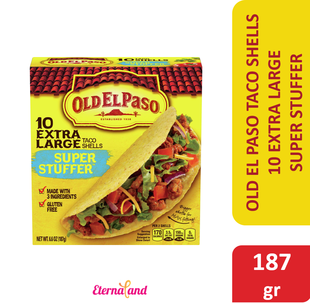 Old El Paso Taco Shells 10 Extra Large Super Stuffer 6.6 oz