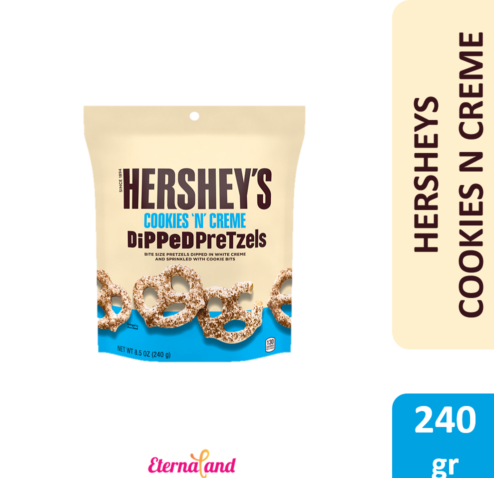 Hersheys Dipped Pretzel Cookies n Creme 8.5 oz