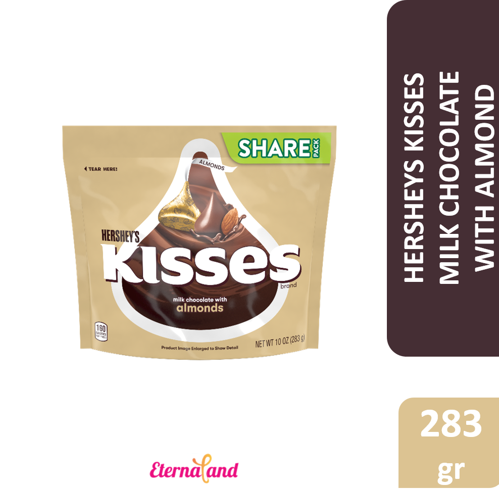 Hersheys Kisses Milk Chocolate with Almond 10 Oz