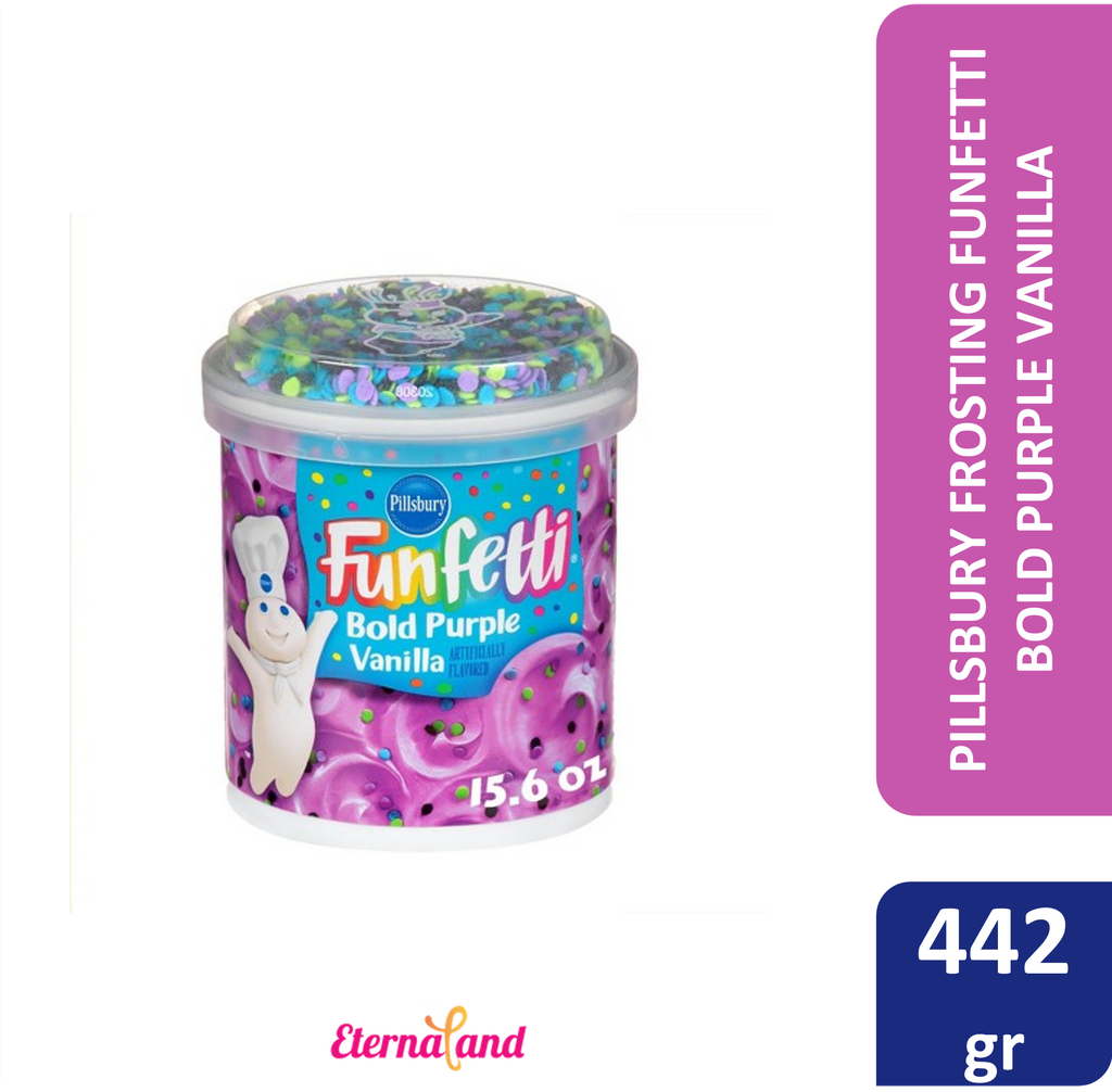 Pillsbury Frosting Funfetti Bold Purple Vanilla 15.6 oz