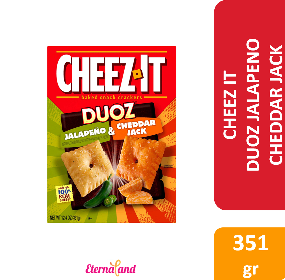 Cheez It Duoz Jalapeno Cheddar 12.4 Oz