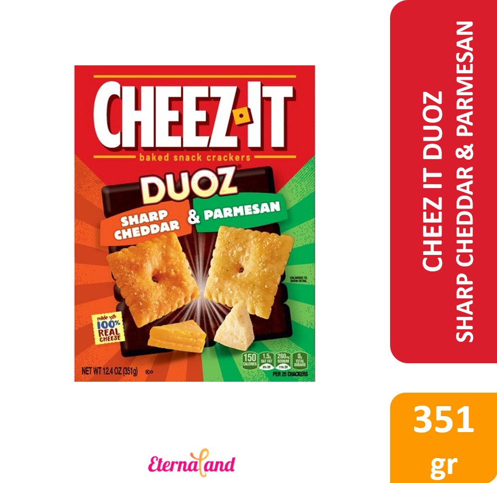 Cheez It Duoz Sharp Cheddar And Parmesan 12.4 oz