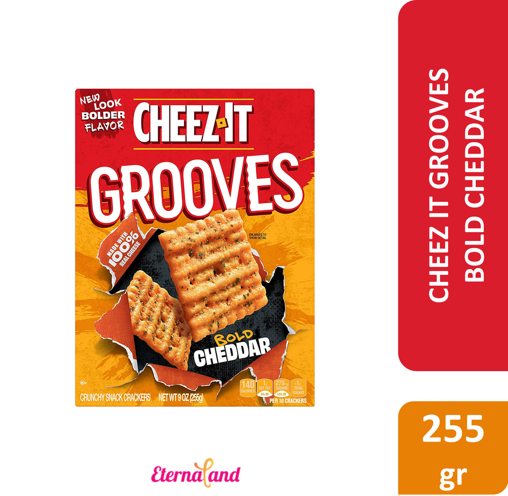 Cheez It Grooves Bold Cheddar Crackers 9 oz