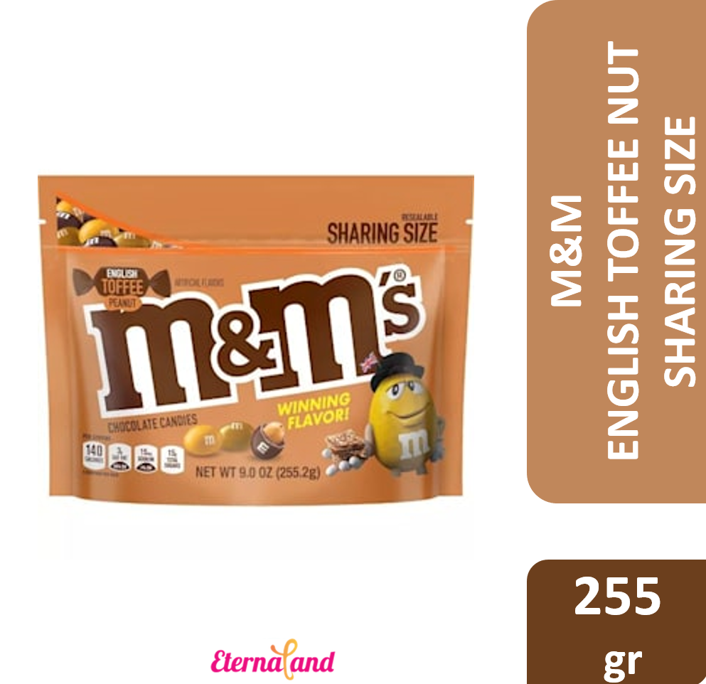 M&amp;M English Toffee Peanut 9 oz