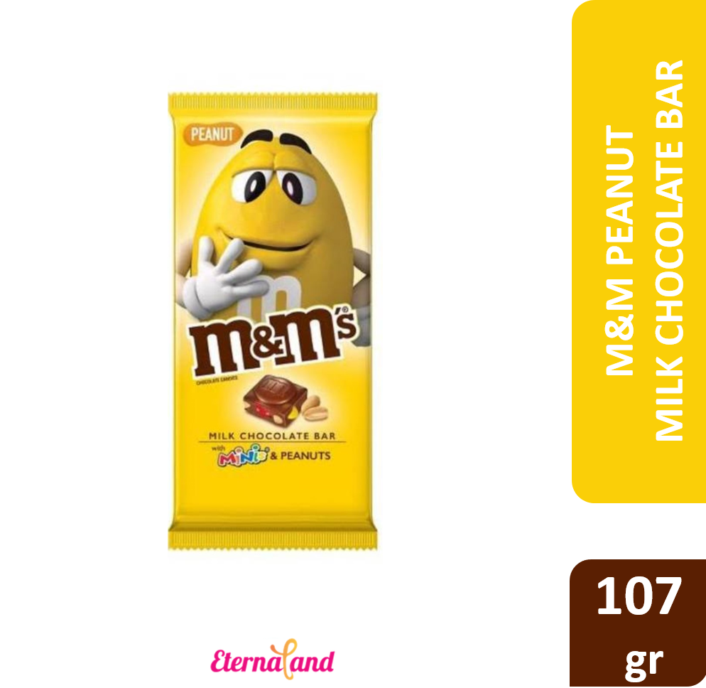 M&M Bar Milk Chocolate with Minis & Peanuts 3.9 oz
