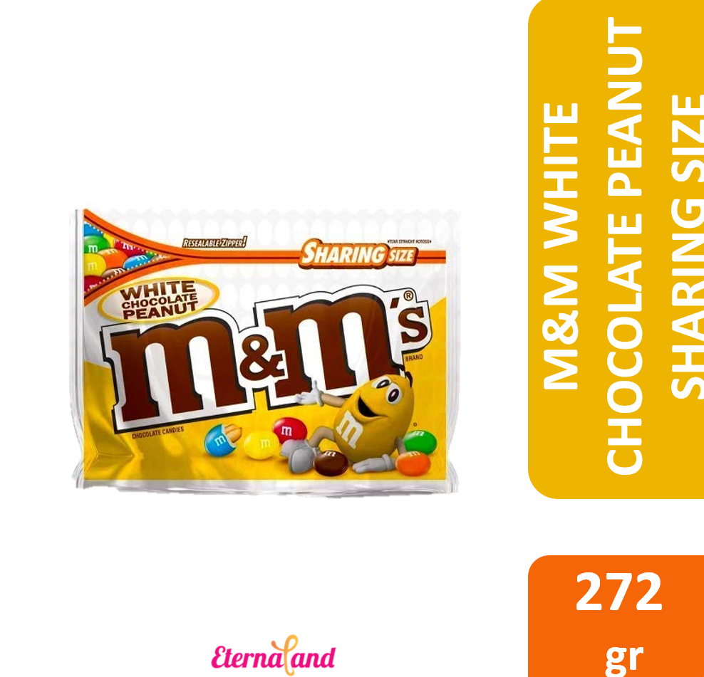 M&amp;M White Chocolate Peanut 9.6 Oz