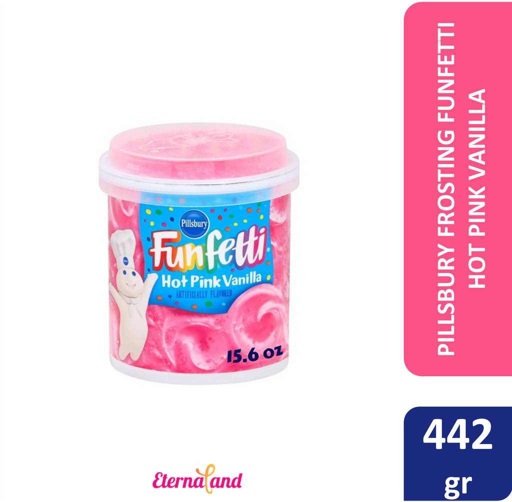 Pillsbury Frosting Funfetti Hot Pink Vanilla 15.6 oz