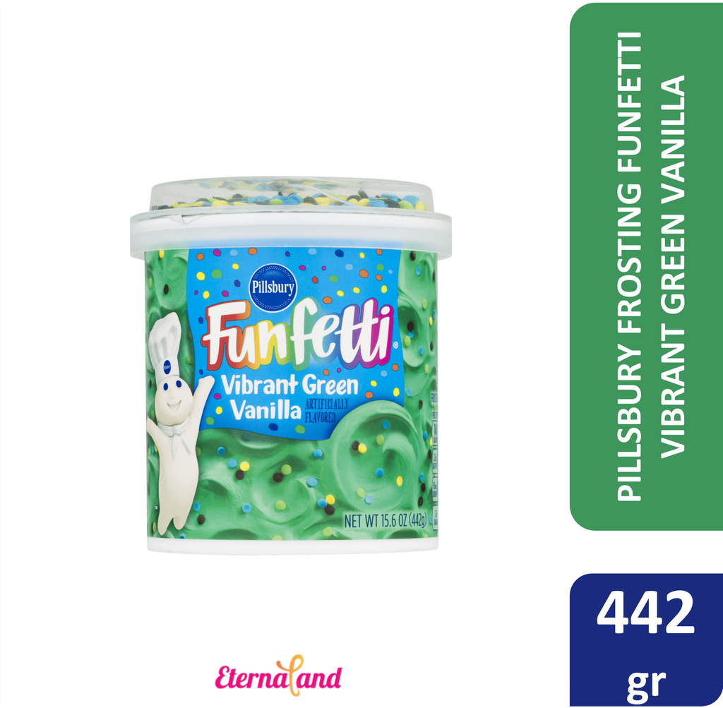 Pillsbury Frosting Funfetti Vibrant Green Vanilla 15.6 oz