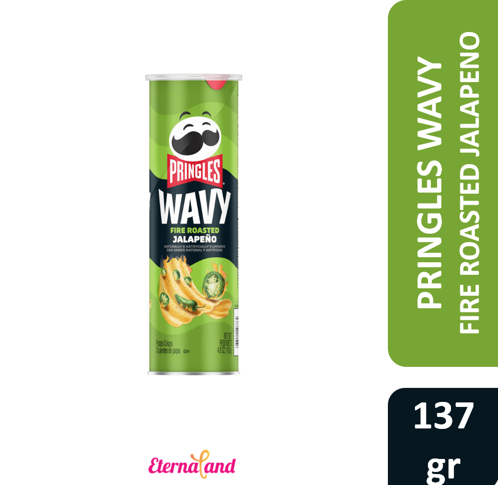 Pringles Wavy Fire Roasted Jalapeno 4.8 oz