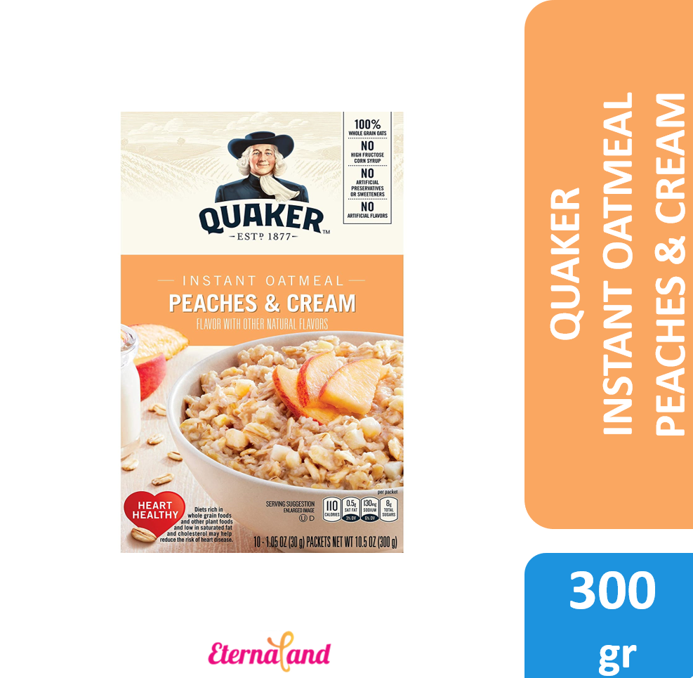 Quaker Instant Oatmeal Peaches & Cream 10.5 oz