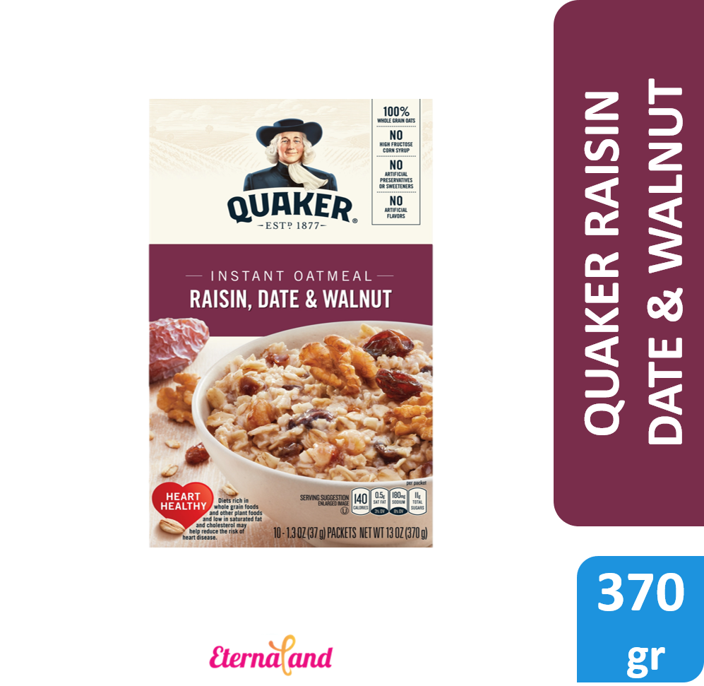 Quaker Instant Oatmeal Raisin, Date & Walnut 13 oz