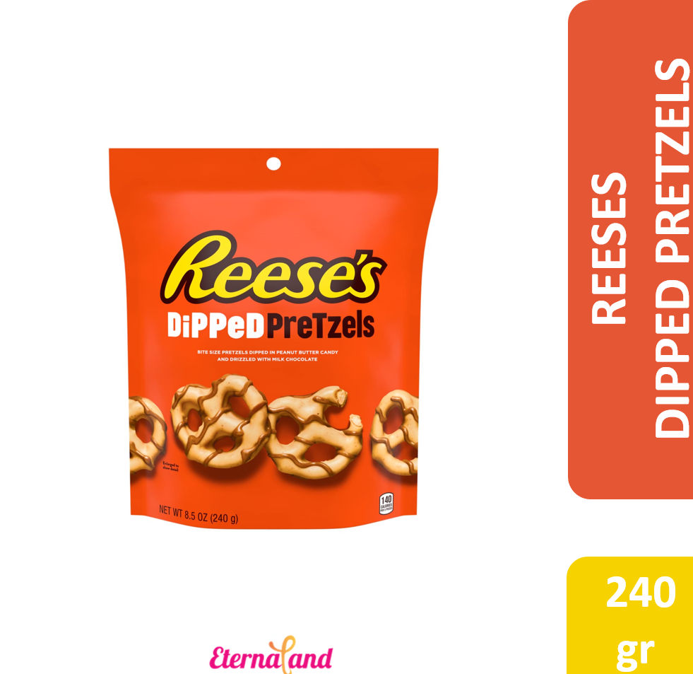Reeses Peanut Butter Dipped Pretzels 8.5 Oz