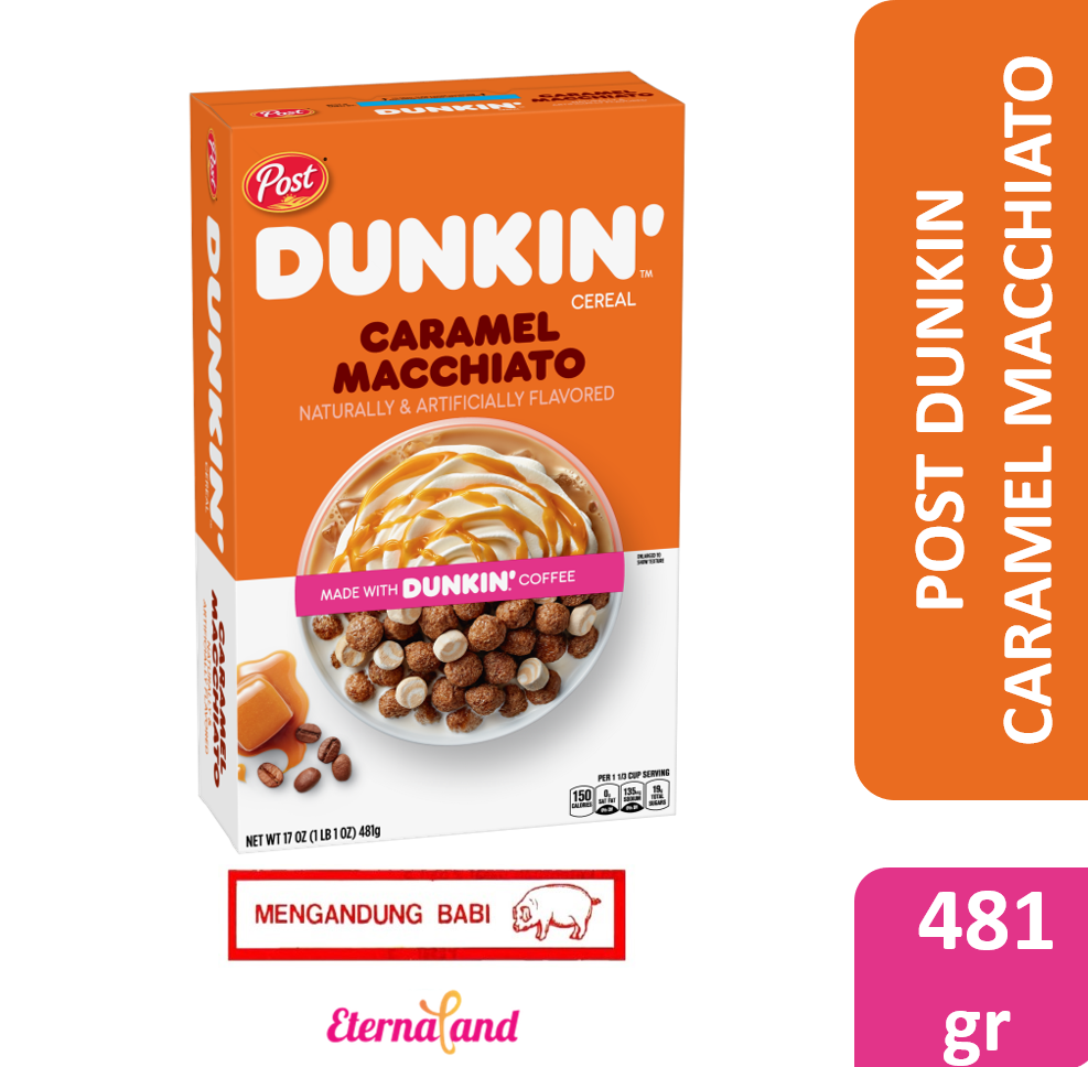 Post Dunkin Cereal Caramel Macchiato 17 Oz