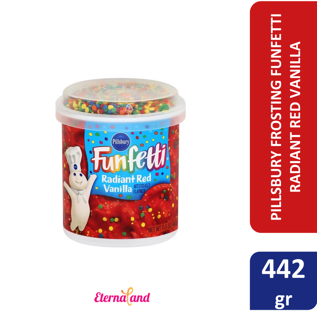 Pillsbury Frosting Funfetti Radiant Red Vanilla 15.6 oz