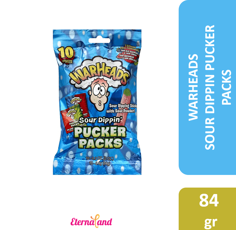 Warheads Sour Dippin Pucker Packs 3 Oz