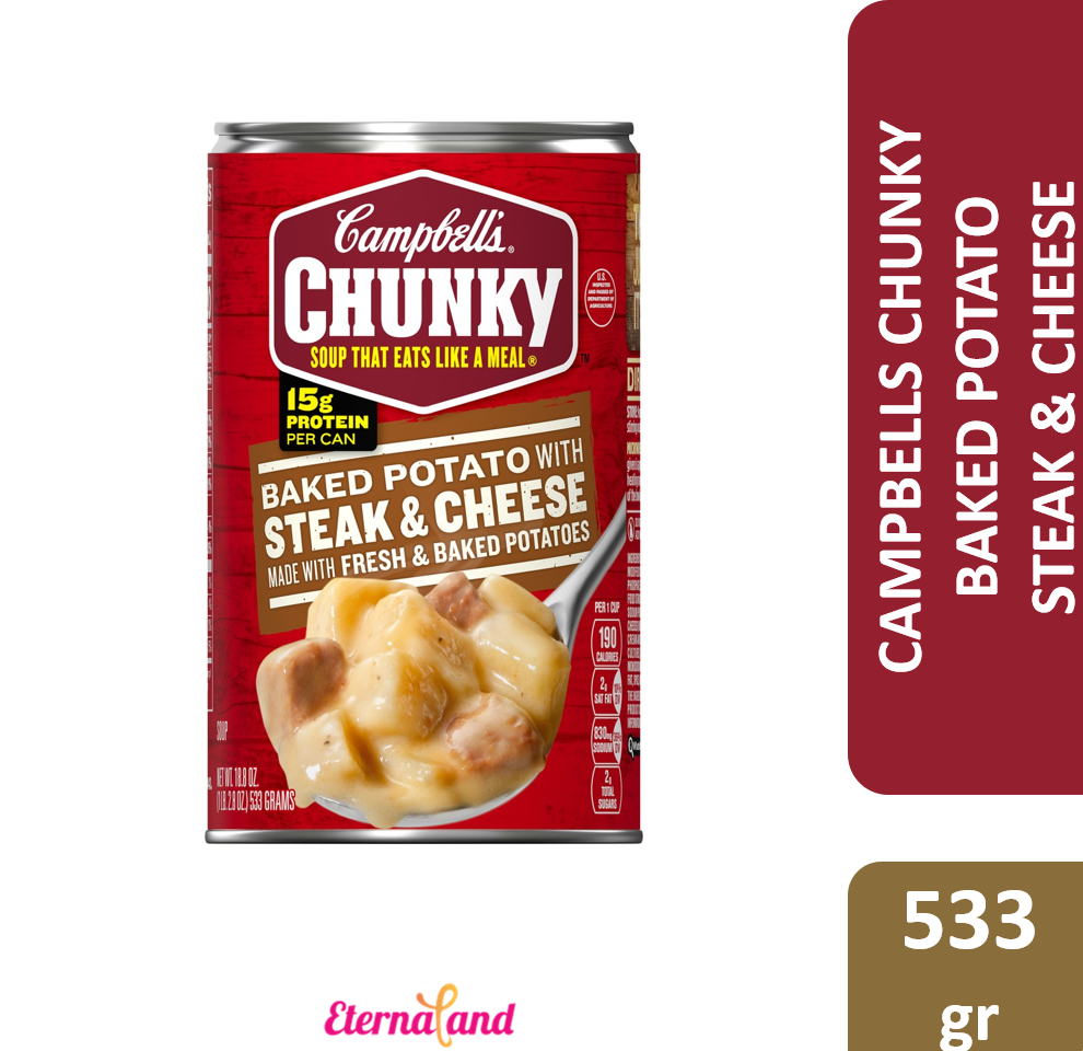 Campbells Chunky Baked Potato with Steak &amp; Cheese Soup 18.8 oz