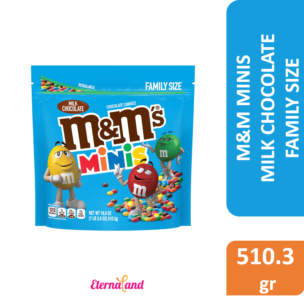M&amp;M Milk Chocolate Minis 18 oz