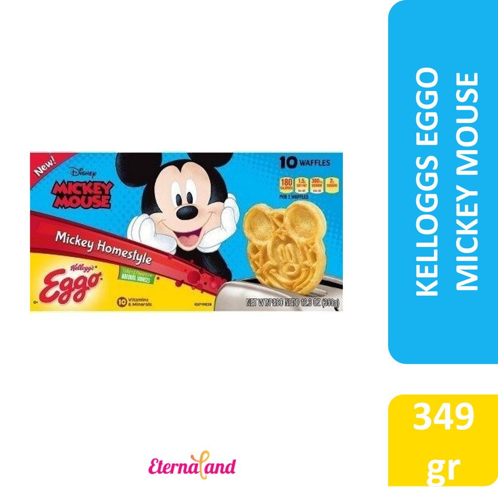 Kelloggs Eggo Waffles Mickey Mouse Homestyle 12.3 oz