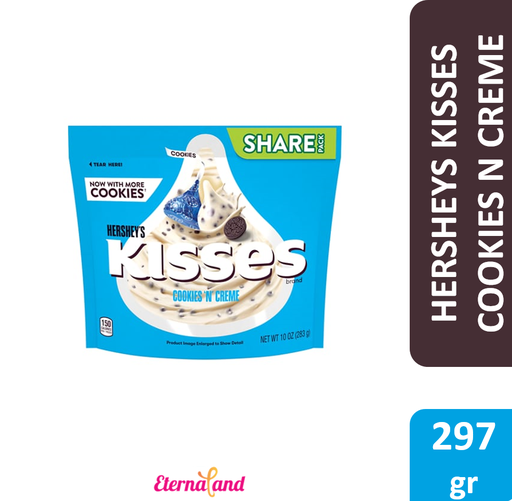 [034000215829] Hersheys Kisses Cookies n Creme 10 oz