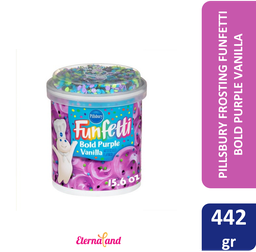 [013300555019] Pillsbury Frosting Funfetti Bold Purple Vanilla 15.6 oz