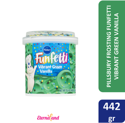 [013300555088] Pillsbury Frosting Funfetti Vibrant Green Vanilla 15.6 oz