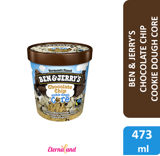 [076840001774] Ben & Jerry Chocolate Chip Cookie Dough Core 1 Pint / 473 ml