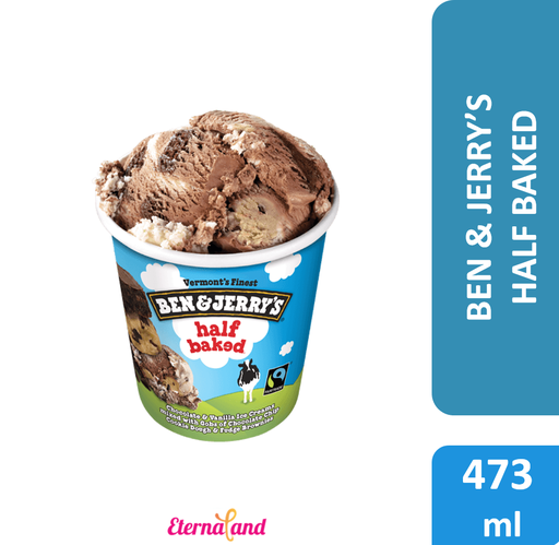 [076840101320] Ben & Jerry Half Baked 1 Pint / 473 ml