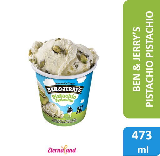 [076840101184] Ben & Jerry Pistachio 1 Pint / 473 ml