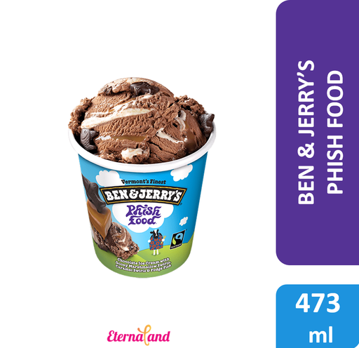 [076840100989] Ben & Jerry Phish Food 1 Pint / 473 ml