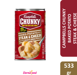 [051000128423] Campbells Chunky Baked Potato with Steak &amp; Cheese Soup 18.8 oz