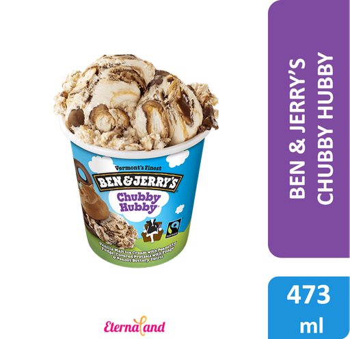 [076840100125] Ben & Jerry Chubby Hubby 1 Pint / 473 ml